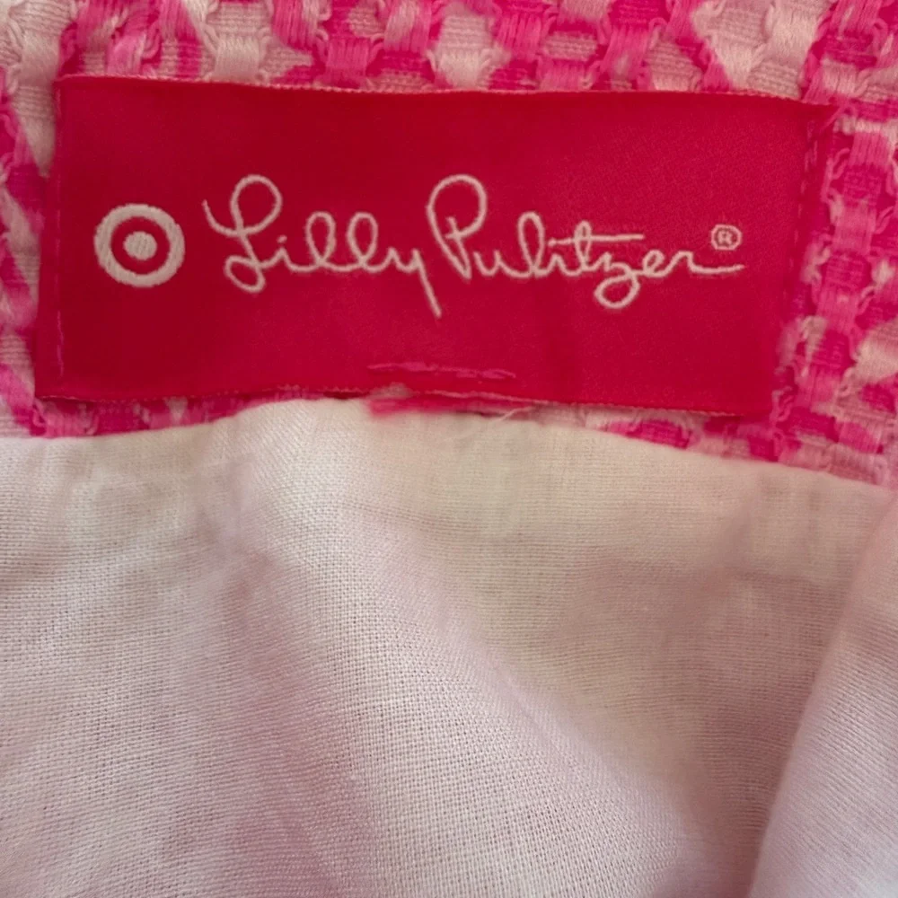 Lilly Pulitzer Pink & White Printed Sleeveless Shift Dress - Picture 3 of 9